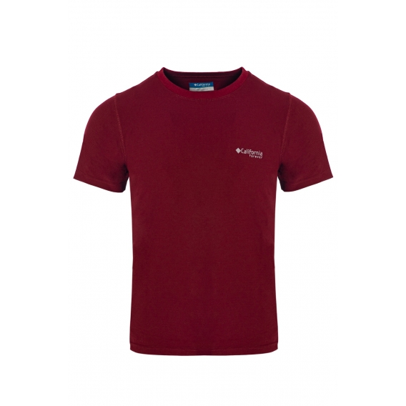California Forever Mens T-Shirt Claret Red TS93011-8000